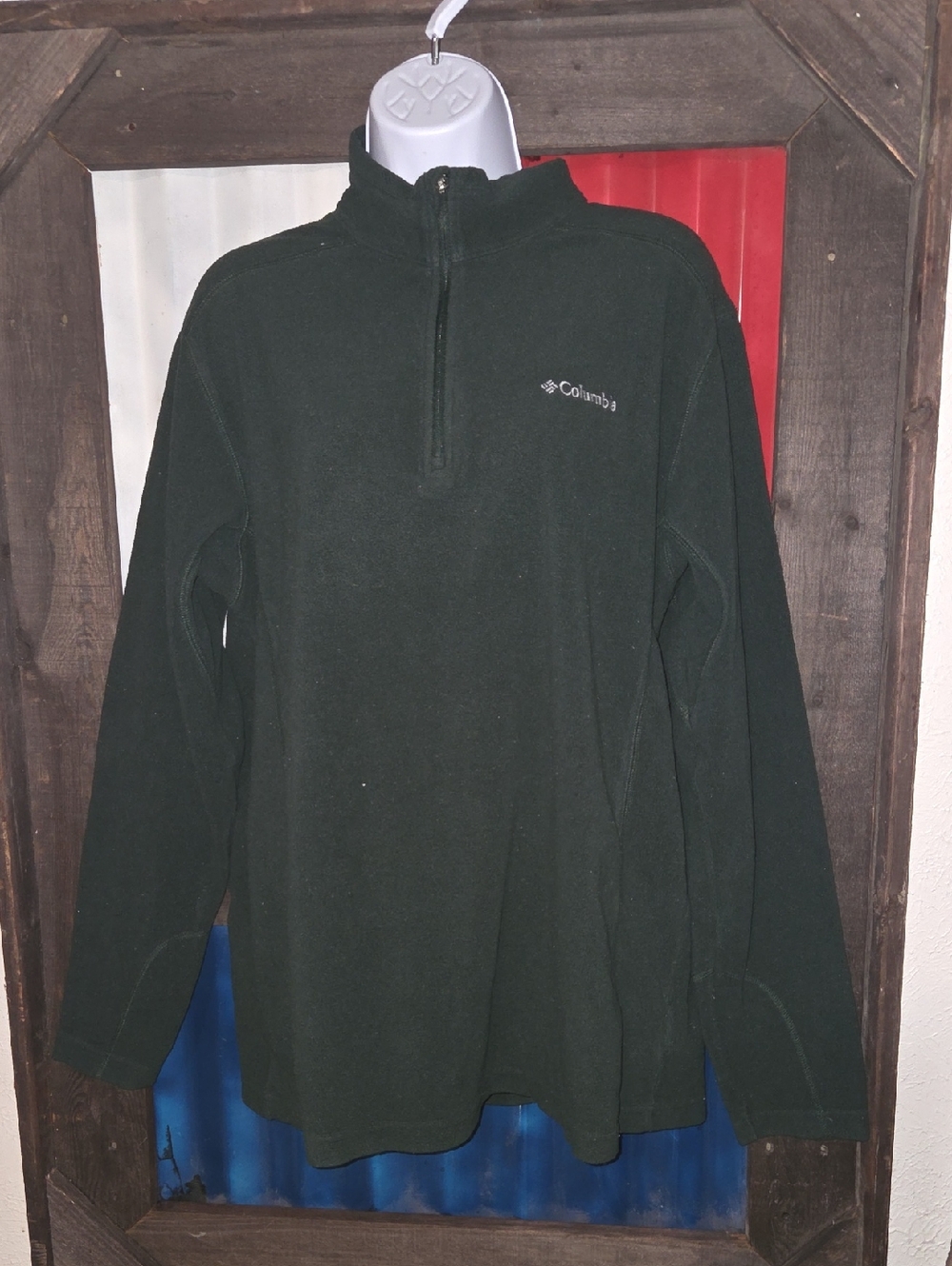Columbia Men's Forest Green Half-Zip Fleece Pullover